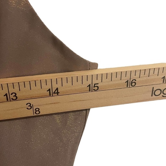 Majorellle Metallic Slip Mini Dress w/Deep Scoop - Picture 7 of 8